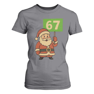 67 Christmas T Shirt For Women Funny Six Seven Meme Brainrot Santa Claus Boys TS10 Charcoal Print Your Wear
