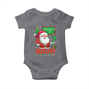 67 Teacher Christmas Baby Onesie Santa Six Seven Meme Math Equation Bruh TS10 Charcoal Print Your Wear