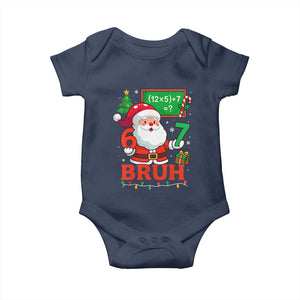 67 Teacher Christmas Baby Onesie Santa Six Seven Meme Math Equation Bruh TS10 Navy Print Your Wear