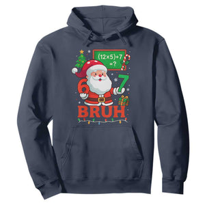 67 Teacher Christmas Hoodie Santa Six Seven Meme Math Equation Bruh TS10 Navy Print Your Wear