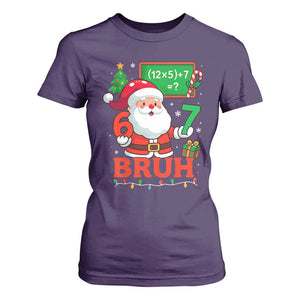 67 Teacher Christmas T Shirt For Women Santa Six Seven Meme Math Equation Bruh TS10 Purple Print Your Wear