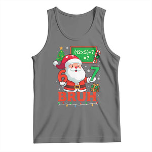 67 Teacher Christmas Tank Top Santa Six Seven Meme Math Equation Bruh TS10 Black Heather Print Your Wear