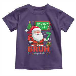 67 Teacher Christmas Toddler T Shirt Santa Six Seven Meme Math Equation Bruh TS10 Purple Print Your Wear