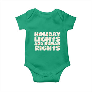 Holiday Lights Human Rights Christmas Baby Onesie TS10 Irish Green Print Your Wear