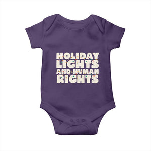 Holiday Lights Human Rights Christmas Baby Onesie TS10 Purple Print Your Wear