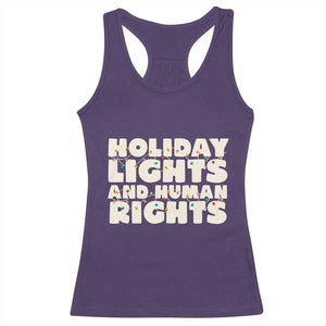 Holiday Lights Human Rights Christmas Racerback Tank Top TS10 Purple Print Your Wear