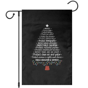 Protect Democracy Christmas Tree Garden Flag Anti Fascism Social Justice TS10 Black Print Your Wear