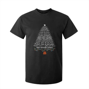 Protect Democracy Christmas Tree T Shirt For Kid Anti Fascism Social Justice TS10 Black Print Your Wear