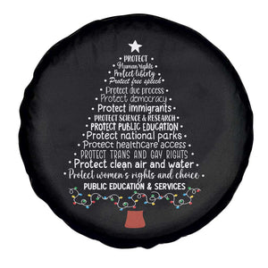 Protect Democracy Christmas Tree Spare Tire Cover Anti Fascism Social Justice TS10 Print Your Wear