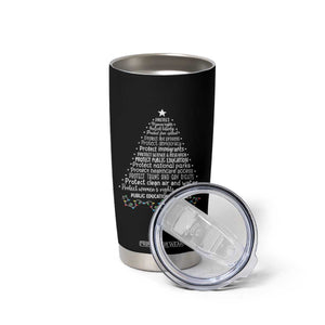 Protect Democracy Christmas Tree Tumbler Cup Anti Fascism Social Justice TS10 Print Your Wear
