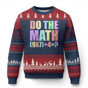 Funny Six Seven 6 7 Meme Teacher Ugly Christmas Sweater Brainrot Girls Kids Teens TS10 Navy Red Print Your Wear