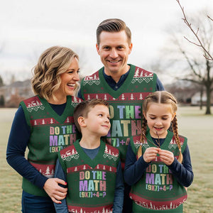 Funny Six Seven 6 7 Meme Teacher V-Neck Knit Sweater Vest Brainrot Girls Kids Teens TS10 Red Green Print Your Wear