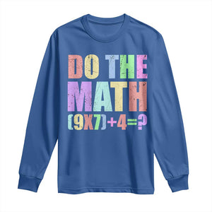Funny Six Seven 6 7 Meme Teacher Long Sleeve Shirt Brainrot Girls Kids Teens TS10 Royal Blue Print Your Wear