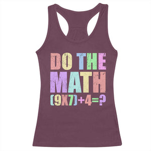 Funny Six Seven 6 7 Meme Teacher Racerback Tank Top Brainrot Girls Kids Teens TS10 Maroon Print Your Wear