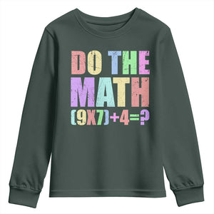 Funny Six Seven 6 7 Meme Teacher Youth Sweatshirt Brainrot Girls Kids Teens TS10 Dark Forest Green Print Your Wear