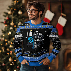 Happy Hanukkah Ugly Sweater Jewish Video Game Gamer Chanukah TS10 Black Blue Print Your Wear