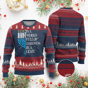Happy Hanukkah Ugly Christmas Sweater Jewish Video Game Gamer Hanukkah Chanukah TS10 Burgundy Print Your Wear