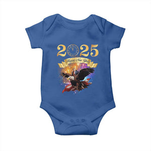 Trump Happy New Year 2025 Baby Onesie Support Trump Eagle USA President TS10 Royal Blue Print Your Wear