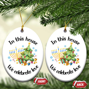 Xmas Hanukkah Gifts Christmas Ornament Happy Chrismukkah Jewish Holiday Christmas Spiritual Gifts 2024 TS10 Oval White Print Your Wear