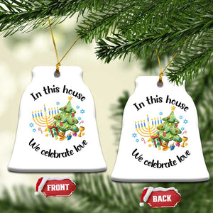 Xmas Hanukkah Gifts Christmas Ornament Happy Chrismukkah Jewish Holiday Christmas Spiritual Gifts 2024 TS10 Bell Flake White Print Your Wear