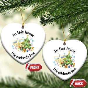 Xmas Hanukkah Gifts Christmas Ornament Happy Chrismukkah Jewish Holiday Christmas Spiritual Gifts 2024 TS10 Heart White Print Your Wear