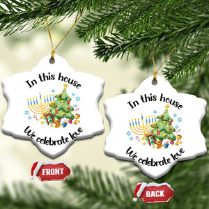 Xmas Hanukkah Gifts Christmas Ornament Happy Chrismukkah Jewish Holiday Christmas Spiritual Gifts 2024 TS10 Snow Flake White Print Your Wear