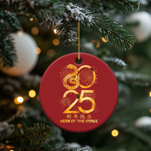 Lunar New Year 2025 Christmas Ornament Chinese Year Of The Snake Red Decor for Luck TS10 Print Your Wear