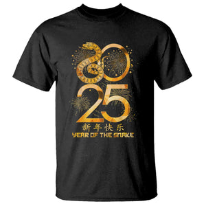 Lunar New Year 2025 T Shirt Chinese Year Of The Snake TS10 Black Print Your Wear