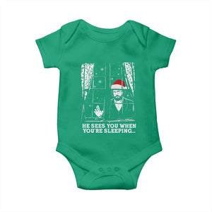 Stranger Christmas Baby Onesie Funny Murray He Sees You Vintage TS10 Irish Green Print Your Wear