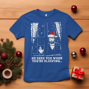 Stranger Christmas T Shirt Funny Murray He Sees You Vintage TS10 Royal Blue Print Your Wear