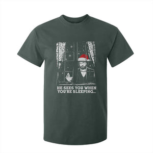 Stranger Christmas T Shirt For Kid Funny Murray He Sees You Vintage TS10 Dark Forest Green Print Your Wear