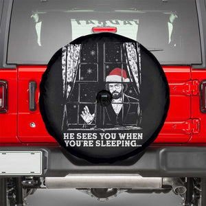 Stranger Christmas Spare Tire Cover Funny Murray He Sees You Vintage TS10 Black Print Your Wear