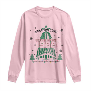 Vintage Nakatomi Plaza 1988 Christmas Party Long Sleeve Shirt TS10 Light Pink Print Your Wear