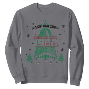 Vintage Nakatomi Plaza 1988 Christmas Party Sweatshirt TS10 Charcoal Print Your Wear