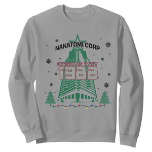 Vintage Nakatomi Plaza 1988 Christmas Party Sweatshirt TS10 Sport Gray Print Your Wear