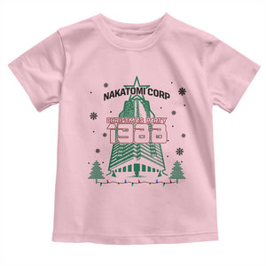 Vintage Nakatomi Plaza 1988 Christmas Party Toddler T Shirt TS10 Light Pink Print Your Wear