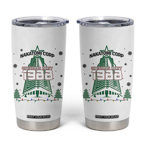 Vintage Nakatomi Plaza 1988 Christmas Party Tumbler Cup TS10 White Print Your Wear
