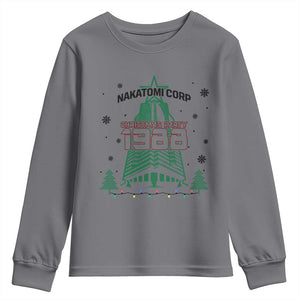 Vintage Nakatomi Plaza 1988 Christmas Party Youth Sweatshirt TS10 Charcoal Print Your Wear
