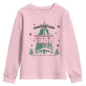 Vintage Nakatomi Plaza 1988 Christmas Party Youth Sweatshirt TS10 Light Pink Print Your Wear