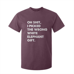 Oh Shit Funny White Elephant Gifts T Shirt For Kid TS10 Maroon Print Your Wear