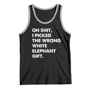 Oh Shit Funny White Elephant Gifts Tank Top TS10 Black Athletic Heather Print Your Wear