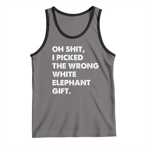 Oh Shit Funny White Elephant Gifts Tank Top TS10 Deep Heather Black Print Your Wear