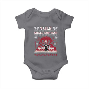 Christmas Yule Shall Not Pass Baby Onesie Fantasy Movie Ugly Xmas TS10 Charcoal Print Your Wear