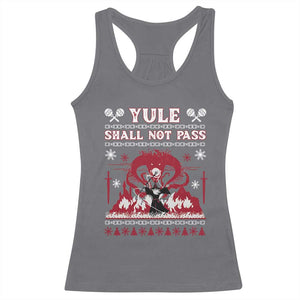 Christmas Yule Shall Not Pass Racerback Tank Top Fantasy Movie Ugly Xmas TS10 Charcoal Print Your Wear