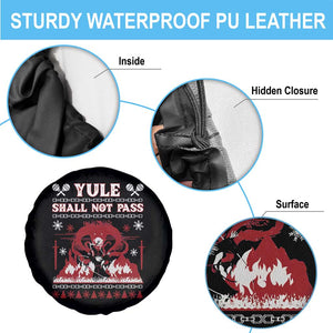 Christmas Yule Shall Not Pass Spare Tire Cover Fantasy Movie Ugly Xmas TS10 Print Your Wear