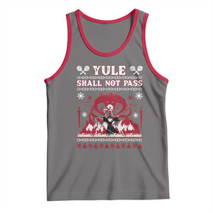 Christmas Yule Shall Not Pass Tank Top Fantasy Movie Ugly Xmas TS10 Deep Heather Red Print Your Wear