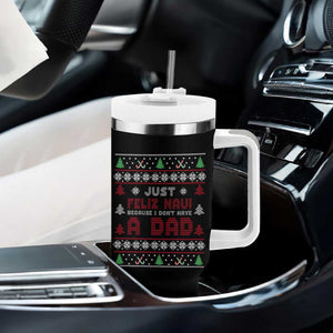 Just Feliz Navi Because I Dont Have A Dad Ugly Christmas Tumbler With Handle TS10 Print Your Wear