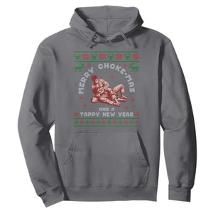 Funny Jiu Jitsu Christmas Hoodie Holiday Martial Arts BJJ Lover Ugly Xmas TS10 Charcoal Print Your Wear