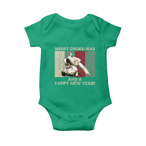 Jiu Jitsu Christmas Baby Onesie Retro Merry Choke Mas Tappy New Year Martial Arts BJJ Lover TS10 Irish Green Print Your Wear