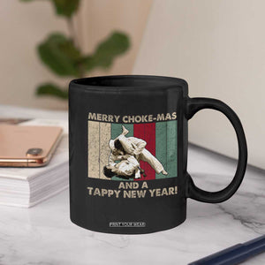 Jiu Jitsu Christmas Coffee Mug Retro Merry Choke Mas Tappy New Year Martial Arts BJJ Lover TS10 Print Your Wear